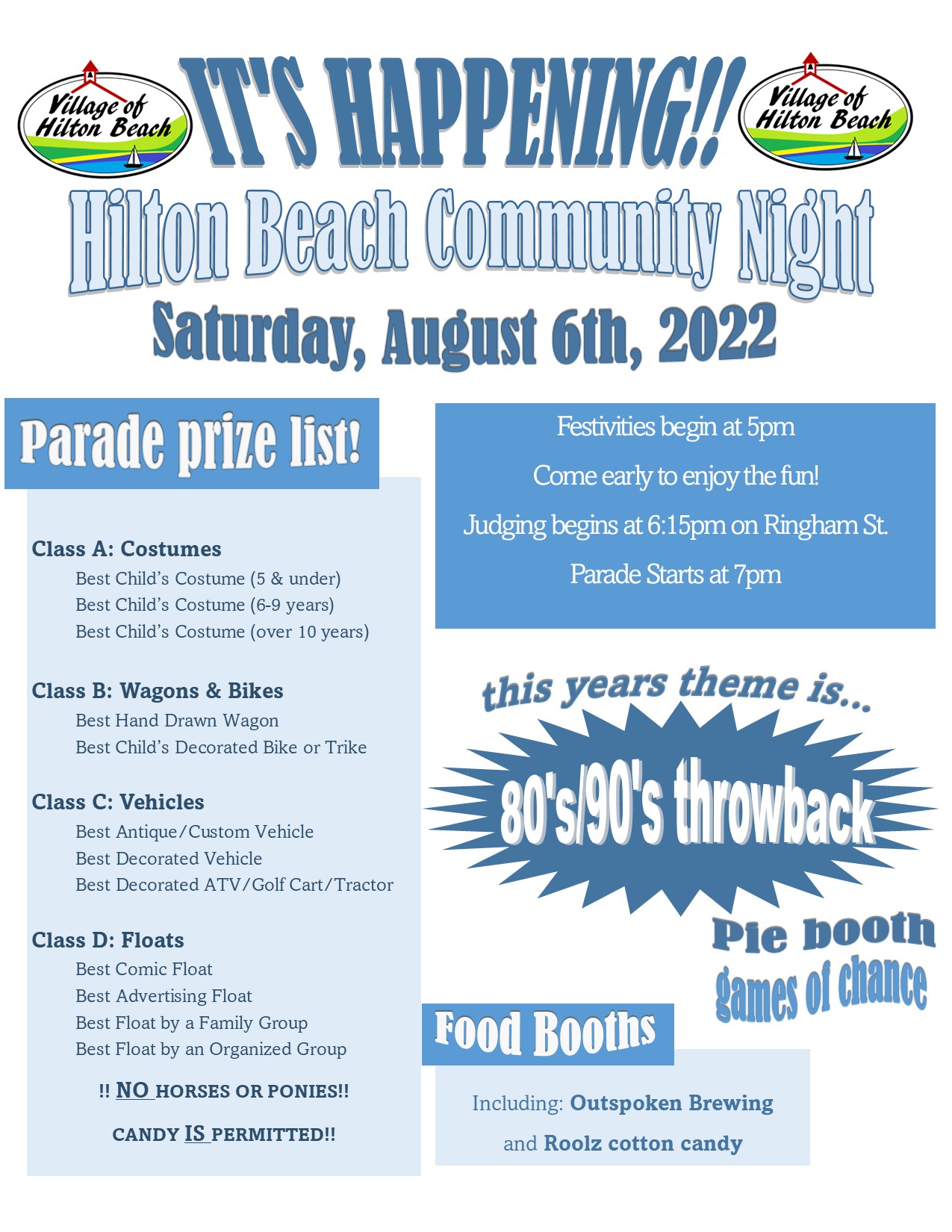 Hilton Beach Community Night 2022 | Village of Hilton Beach